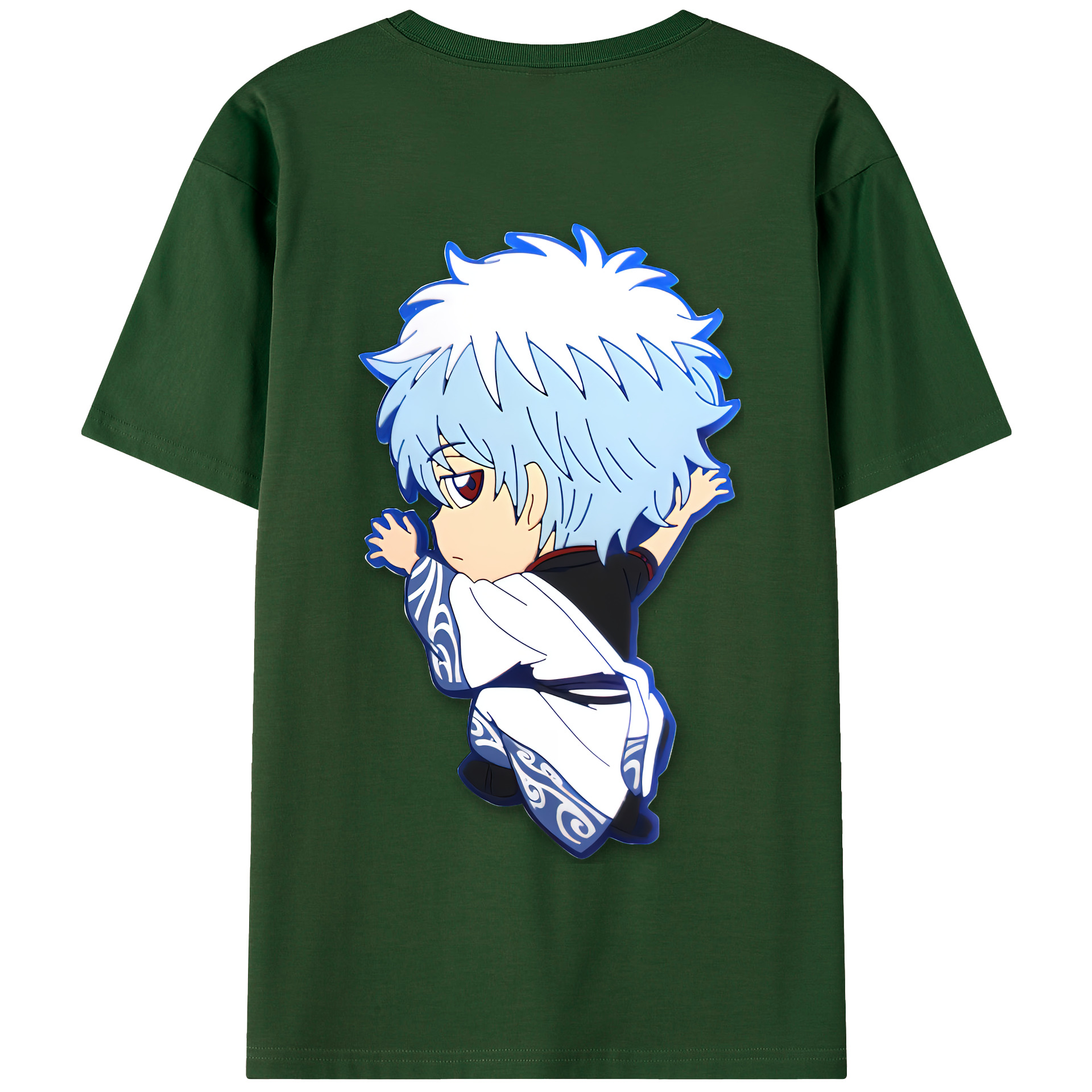 （画像用） ぎんたま 坂田銀時（さかたぎんとき） 神楽 志村新八（しむら しんぱち） GINTAMA Sakata Gintoki Kagura Shimura Shinpachi 綿100％半袖Tシャツ（背面プリント）